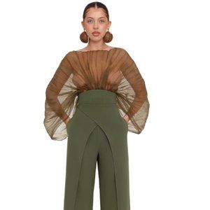 Andrea Iyamah Vira Jade Corset Pants  (XS)